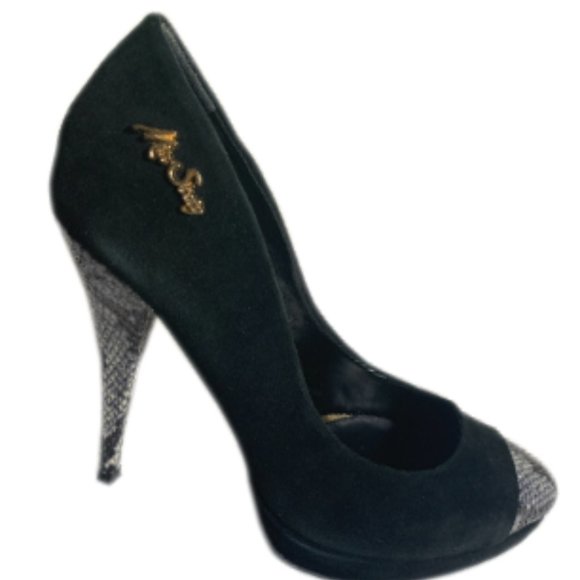 Miss Sixty High Heels Blk Suede 8 - Picture 1 of 9